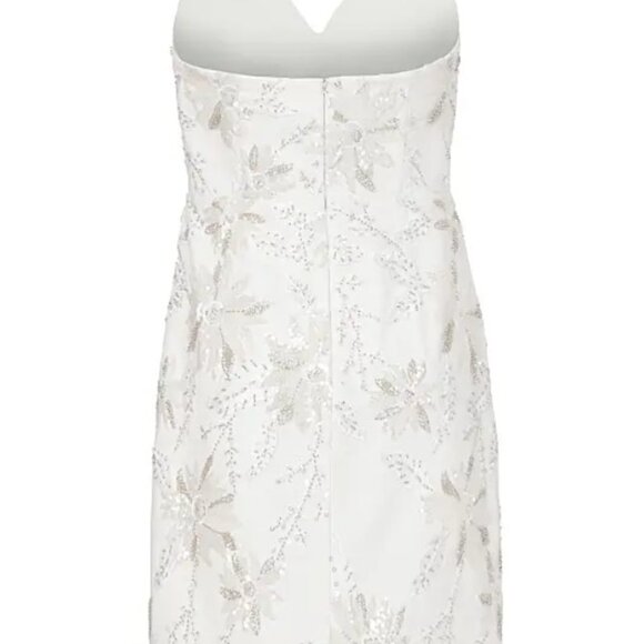 Milly | Ronni Cady Embroidered Sheath Dress | Color: White | Size 4 - Picture 5 of 6